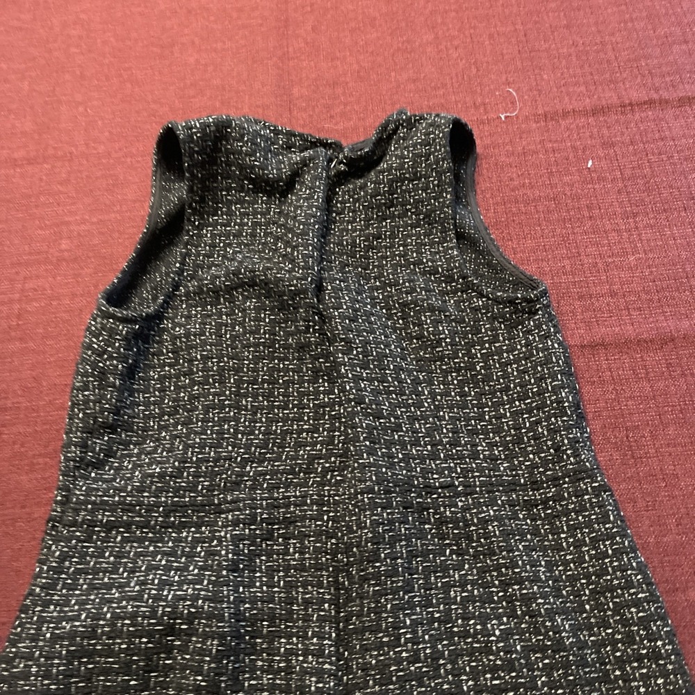 Loft Women Sleeveless Dress Size 4 Black /gray - Picture 9 of 11